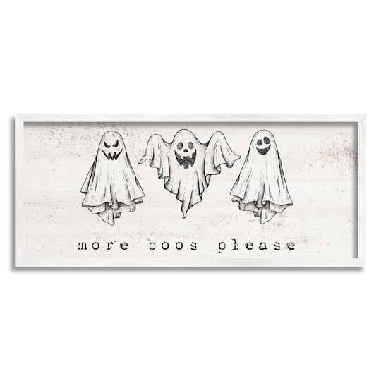 Stupell Industries More Boos Please Scary Ghosts Framed Giclee Art